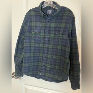 Abercrombie & Fitch Blue and Green Plaid Shirt Soft, Cozy Men’s Medium